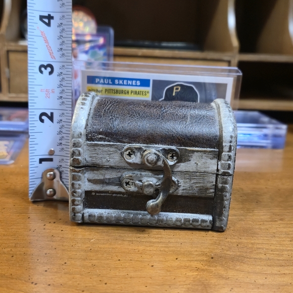 Vintage-Style Brown and Gray Treasure Chest - Picture 9 of 10